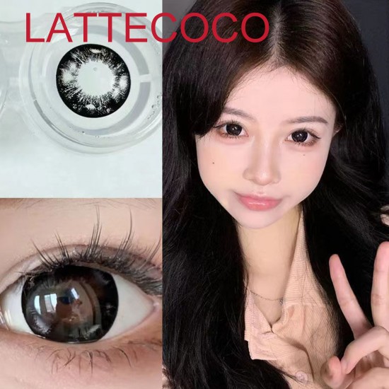 B-LATTECOCO BLACK COLOR SOFT CONTACT LENS (2PCS/PAIR)