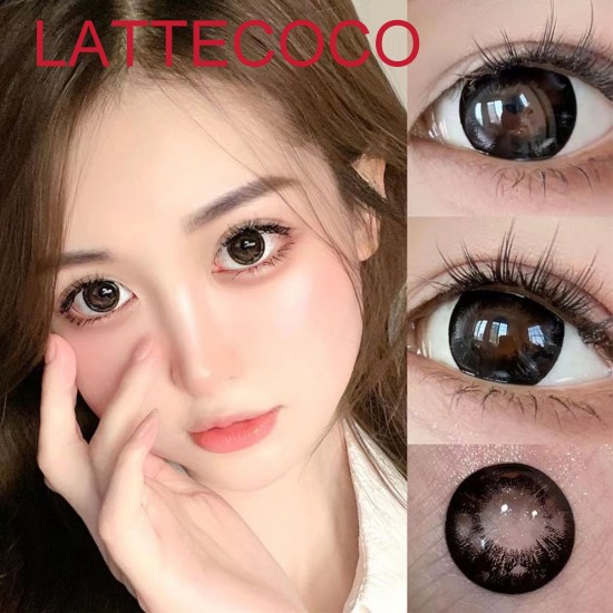 B-LATTECOCO BLACK COLOR SOFT CONTACT LENS (2PCS/PAIR)