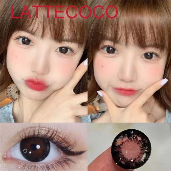 B-LATTECOCO BLACK COLOR SOFT CONTACT LENS (2PCS/PAIR)