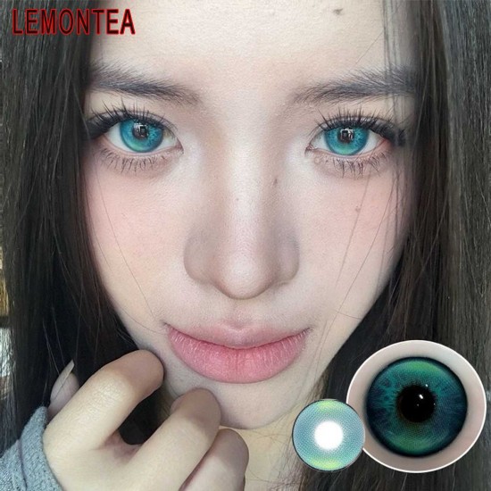 B-LEMONTEA GREEN COLOR SOFT CONTACT LENS (2PCS/PAIR)