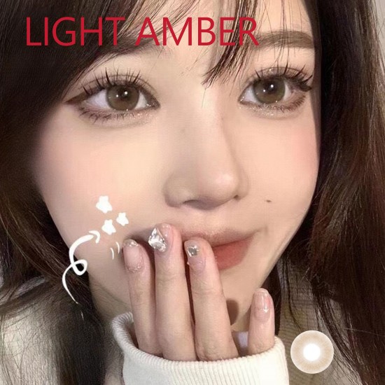 B-LIGHT AMBER BROWN COLOR CONTACT LENS (2PCS/PAIR) B-LIGHT AMBER BROWN COLOR CONTACT LENS (2PCS/PAIR)