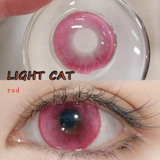 B-LIGHT CAT RED COLOR SOFT CONTACT LENS (2PCS/PAIR)