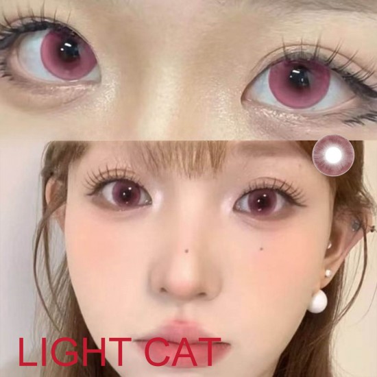 B-LIGHT CAT RED COLOR SOFT CONTACT LENS (2PCS/PAIR)