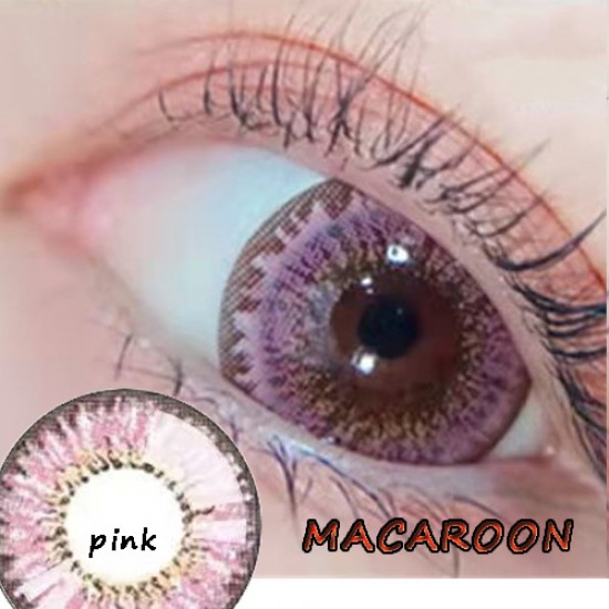 B-MACAROON PINK COLOR SOFT CONTACT LENS (2PCS/PAIR)