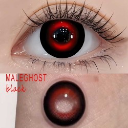 A-MALEGHOST BLACK COLOR SOFT CONTACT LENS (2PCS/PAIR)