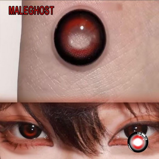 A-MALEGHOST BLACK COLOR SOFT CONTACT LENS (2PCS/PAIR)