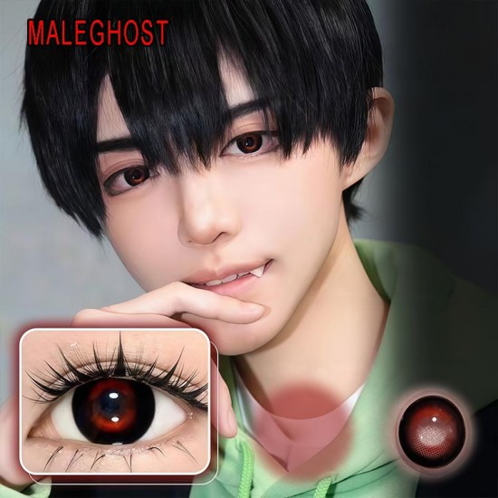 A-MALEGHOST BLACK COLOR SOFT CONTACT LENS (2PCS/PAIR)
