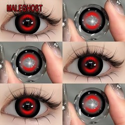 A-MALEGHOST BLACK COLOR SOFT CONTACT LENS (2PCS/PAIR)