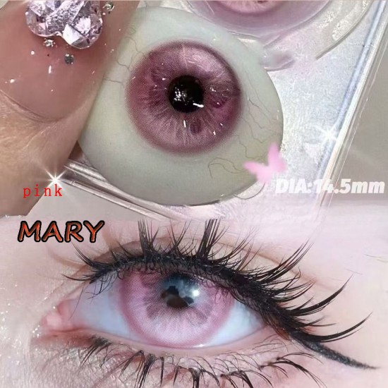 A-MARY PINK COLOR SOFT CONTACT LENS (2PCS/PAIR) A-MARY PINK COLOR SOFT CONTACT LENS (2PCS/PAIR)