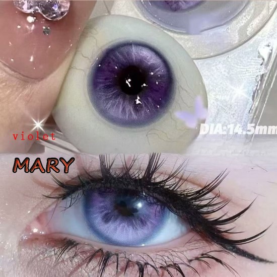 A-MARY VIOLET COLOR SOFT CONTACT LENS (2PCS/PAIR) A-MARY VIOLET COLOR SOFT CONTACT LENS (2PCS/PAIR)