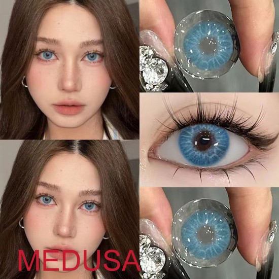 B-MEDUSA BLUE COLOR SOFT CONTACT LENS (2PCS/PAIR)