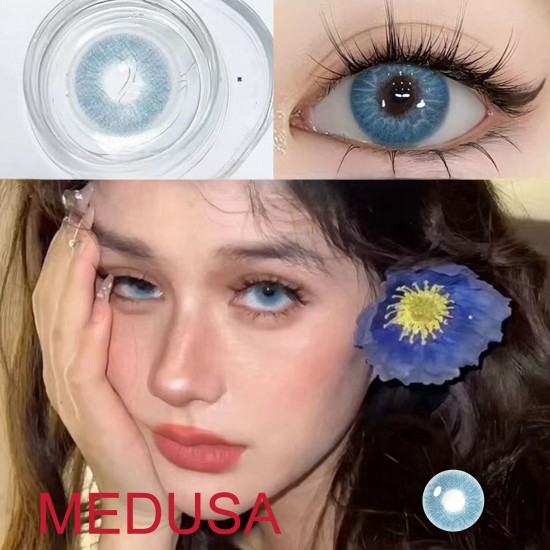 B-MEDUSA BLUE COLOR SOFT CONTACT LENS (2PCS/PAIR)