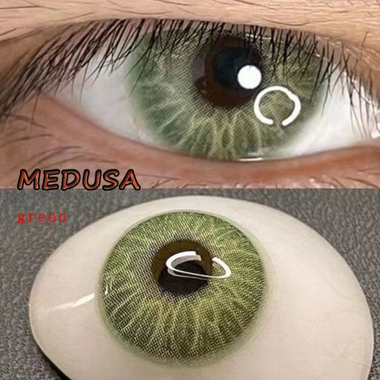 B-MEDUSA GREEN COLOR SOFT CONTACT LENS (2PCS/PAIR)