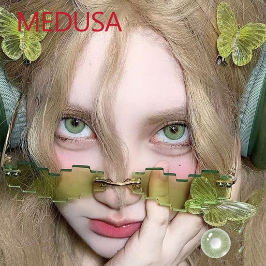 B-MEDUSA GREEN COLOR SOFT CONTACT LENS (2PCS/PAIR)