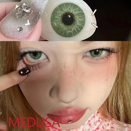 B-MEDUSA GREEN COLOR SOFT CONTACT LENS (2PCS/PAIR)