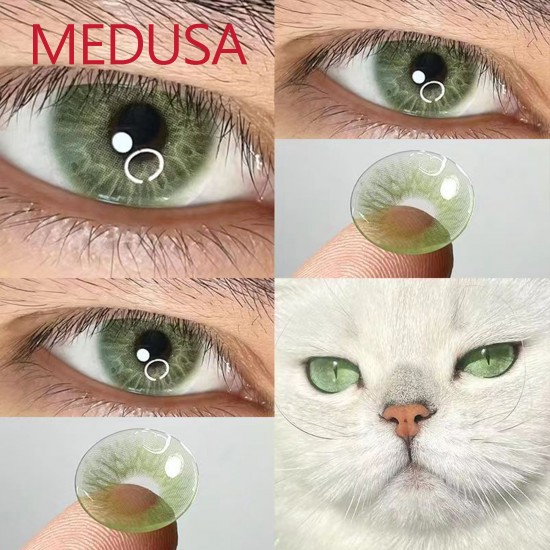 B-MEDUSA GREEN COLOR SOFT CONTACT LENS (2PCS/PAIR) B-MEDUSA GREEN COLOR SOFT CONTACT LENS (2PCS/PAIR)