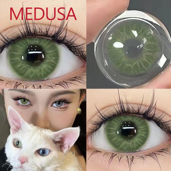 B-MEDUSA GREEN COLOR SOFT CONTACT LENS (2PCS/PAIR)