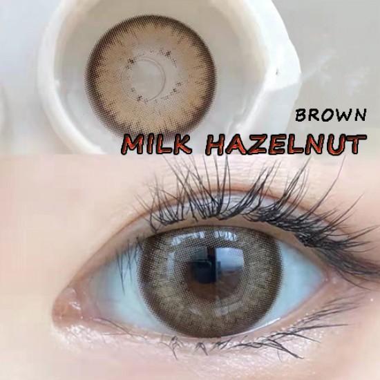 B-MILK HAZELNUT BROWN COLOR SOFT CONTACT LENS (2PCS/PAIR)