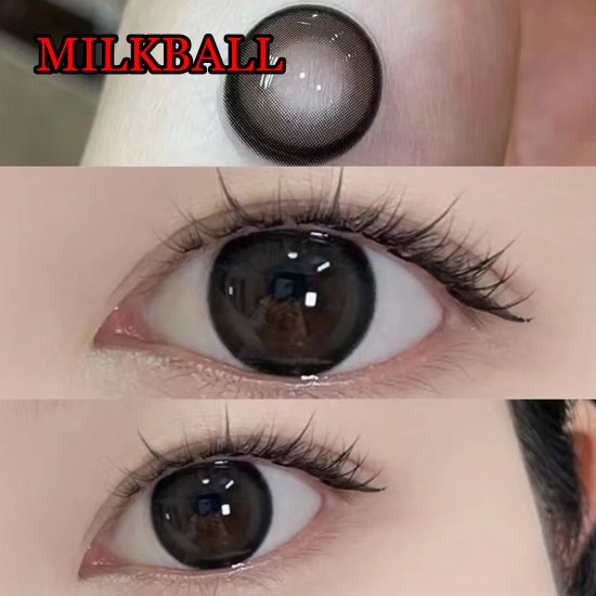 B-MILKBALL BLACK COLOR SOFT CONTACT LENS (2PCS/PAIR)