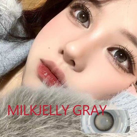 B-MILKJELLY GRAY COLOR SOFT CONTACT LENS (2PCS/PAIR)