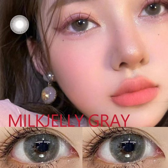 B-MILKJELLY GRAY COLOR SOFT CONTACT LENS (2PCS/PAIR)