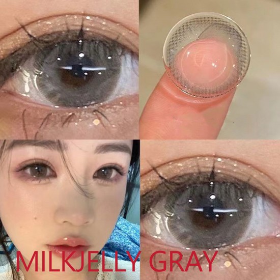 B-MILKJELLY GRAY COLOR SOFT CONTACT LENS (2PCS/PAIR)