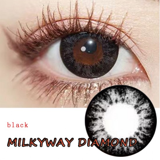 B-MILKYWAY DIAMOND BLACK COLOR SOFT CONTACT LENS (2PCS/PAIR)