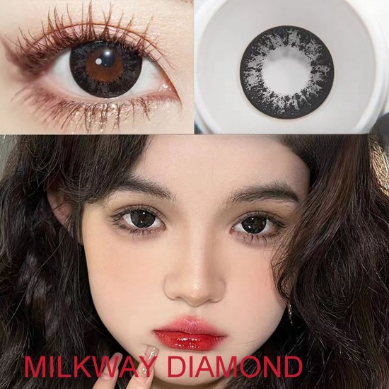 B-MILKYWAY DIAMOND BLACK COLOR SOFT CONTACT LENS (2PCS/PAIR)