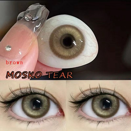 B-MOSKO TEAR BROWN COLOR SOFT CONTACT LENS (2PCS/PAIR)