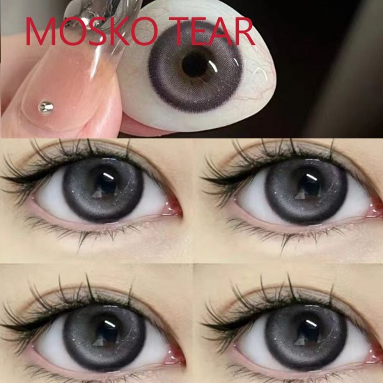 B-MOSKO TEAR GRAY COLOR SOFT CONTACT LENS (2PCS/PAIR)