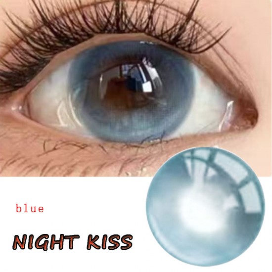 B-NIGHT KISS BLUE COLOR SOFT CONTACT LENS (2PCS/PAIR) B-NIGHT KISS BLUE COLOR SOFT CONTACT LENS (2PCS/PAIR)