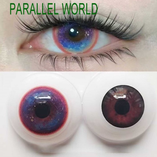 B-PARALLEL WORLD BLUE COLOR SOFT CONTACT LENS (2PCS/PAIR)