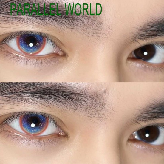 B-PARALLEL WORLD BLUE COLOR SOFT CONTACT LENS (2PCS/PAIR)