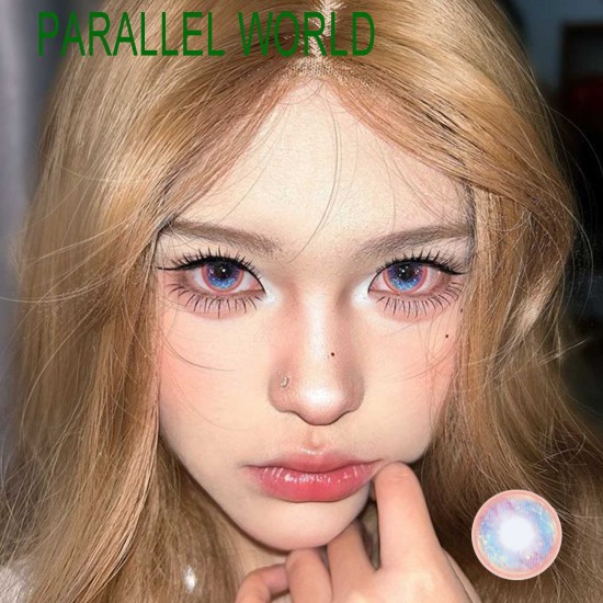 B-PARALLEL WORLD BLUE COLOR SOFT CONTACT LENS (2PCS/PAIR)