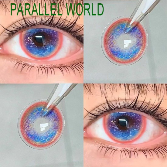 B-PARALLEL WORLD BLUE COLOR SOFT CONTACT LENS (2PCS/PAIR)