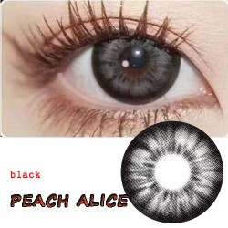 B-PEACH ALICE BLACK COLOR SOFT CONTACT LENS(2PCS/PAIR)