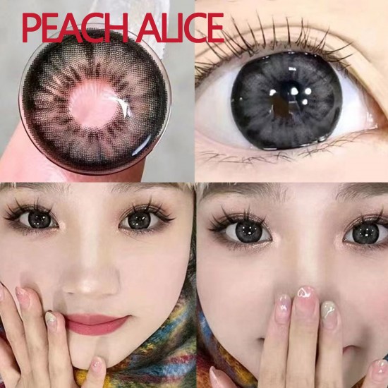 B-PEACH ALICE BLACK COLOR SOFT CONTACT LENS(2PCS/PAIR)