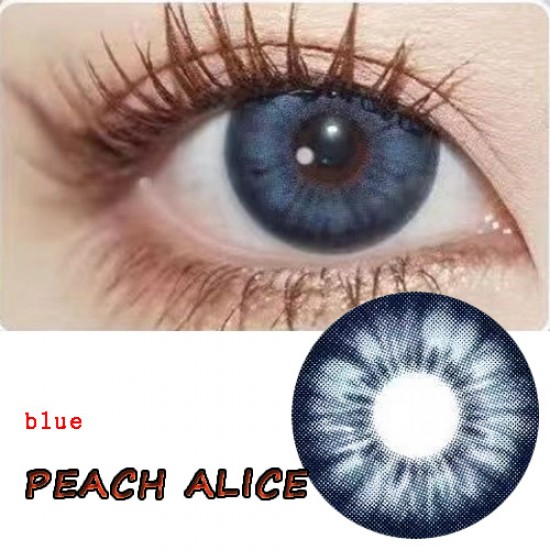 B-PEACH ALICE BLUE COLOR SOFT CONTACT LENS(2PCS/PAIR)