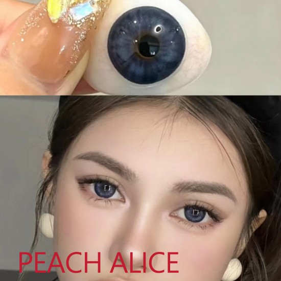 B-PEACH ALICE BLUE COLOR SOFT CONTACT LENS(2PCS/PAIR)