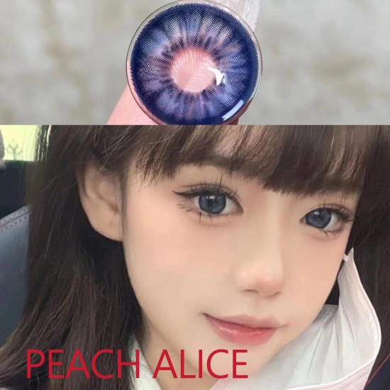 B-PEACH ALICE BLUE COLOR SOFT CONTACT LENS(2PCS/PAIR)