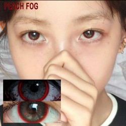 B-PEACH FOG RED COLOR SOFT CONTACT LENS (2PCS/PAIR)