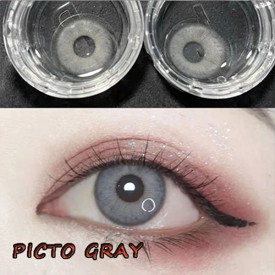 B-PICTO GRAY COLOR SOFT CONTACT LENS (2PCS/PAIR)