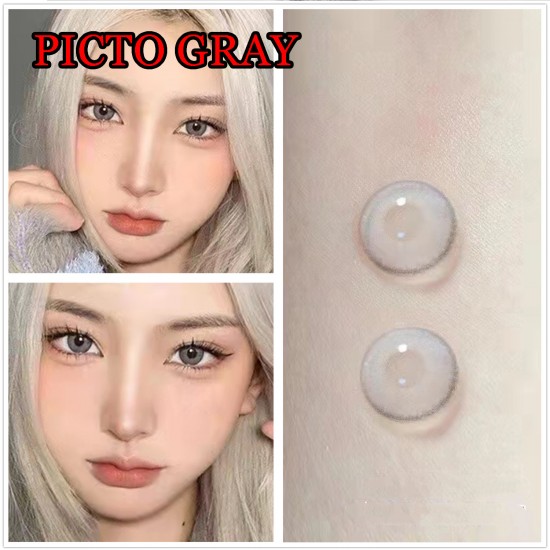 B-PICTO GRAY COLOR SOFT CONTACT LENS (2PCS/PAIR)