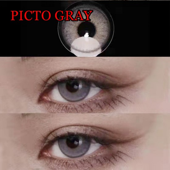 B-PICTO GRAY COLOR SOFT CONTACT LENS (2PCS/PAIR)