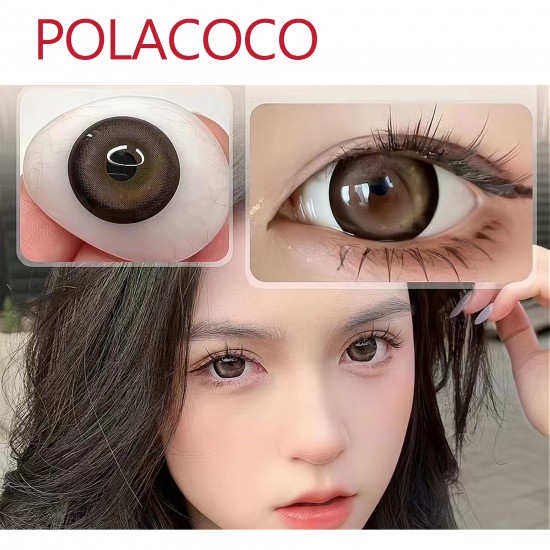 B-POLACOCO BROWN COLOR SOFT CONTACT LENS (2PCS/PAIR)