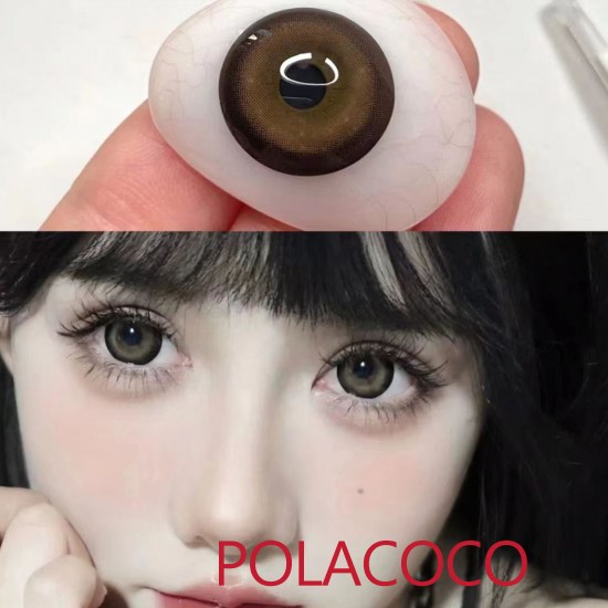 B-POLACOCO BROWN COLOR SOFT CONTACT LENS (2PCS/PAIR)