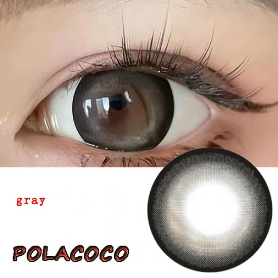 B-POLACOCO GRAY COLOR SOFT CONTACT LENS (2PCS/PAIR)