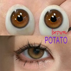 B-POTATO BROWN COLOR SOFT CONTACT LENS (2PCS/PAIR)