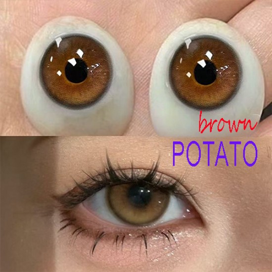 B-POTATO BROWN COLOR SOFT CONTACT LENS (2PCS/PAIR)