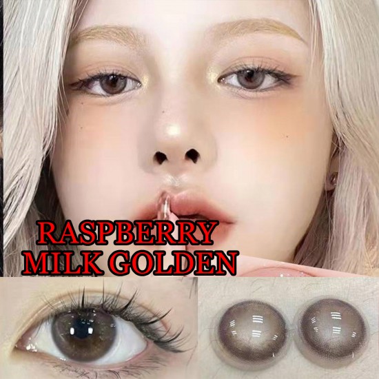 B-RASBERRY MILKGOLDEN GLITTER COLOR CONTACT LENS (2PCS/PAIR)